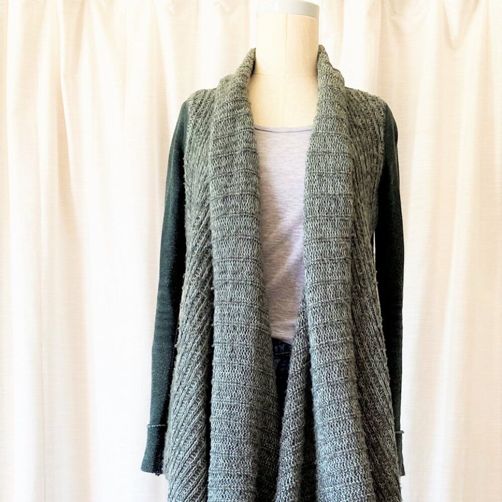 Sweater shawl open front cardigan